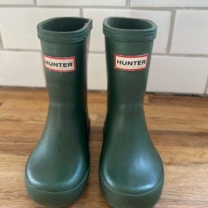Toddler hunter green rain boots